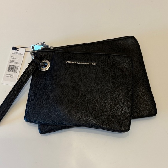 French Connection Handbags - NWT French Connection Lara pebble double slim pouches wristlet